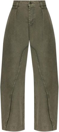 J.W.Anderson Dames, Broeken, Groen, Maat: M Katoen