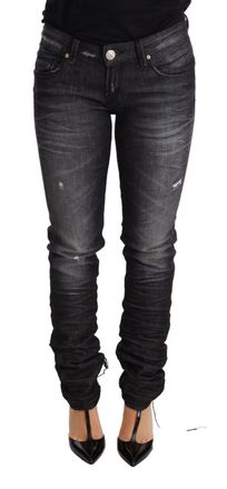 Acht Washed Cotton Low Waist Skinny blue Trouser Womens Jeans
