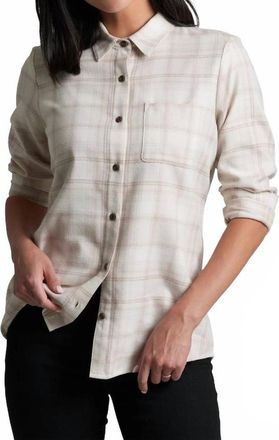 K&uuml;hl Whisper Flannel Button Down Shirt In Vanilla