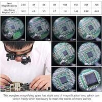 OEM Lupa Con Luz Led, Lupa De Joyero, Lupa Para Reparaci&oacute;n De Relojes Con 8 Lentes Intercambiables: 2.5x, 4x, 6x, 8x, 10x, 15x, 20x, 25x Para Trabajos De 