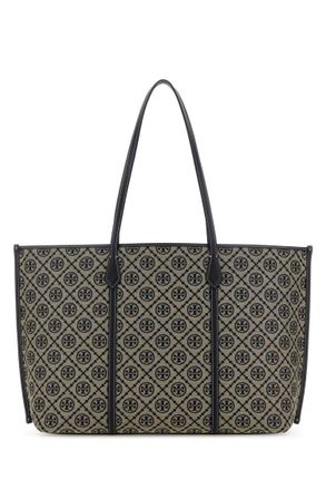 Tory Burch Black Perry T-Monogram Large Tote