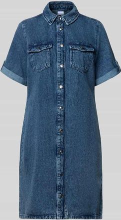Vero Moda Tailliertes Jeanskleid aus Baumwoll-Mix in Jeansblau, Gr&ouml;&szlig;e XL