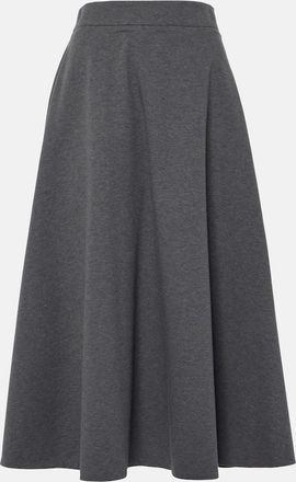 Brunello Cucinelli Cotton-blend midi skirt
