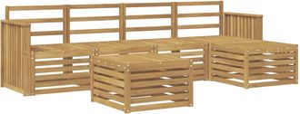 vidaXL Conjunto De Sof&aacute;s De Exterior 6 Uds. Blanco Vidaxl