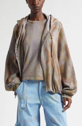Collina Strada Fleece Zip-Up Hoodie in Reishi Aurora at Nordstrom, Size X-Small