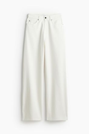H&M Wide Regular Jeans - Weiss