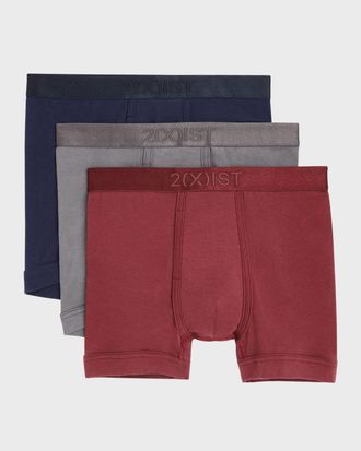 2(x)ist Men & apos;s 3-Pack Pima Cotton Boxer Briefs