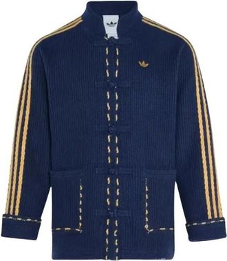 adidas New Year Knit Jacket - Heren - Trainingsjackets - Blauw - XS - Wol - Fitness