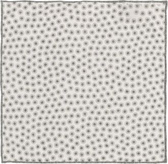 Brunello Cucinelli Fazzoletto da taschino a pois - Bianco