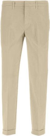Fay Slim-fit Broek - Heren - Slim Fit Broeken - Beige - W32 - Leer - Broeken