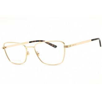 Gucci Ladies Gold Tone Rectangular Eyeglass Frames GG1880O