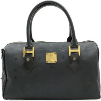 MCM Pre-owned Handbags, female, Black, Size: ONE SIZE Pre-owned Leather handbags