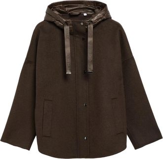 Comma Cape Jacket - Dames - Zomerjassen - Bruin - S - Leer - Jassen