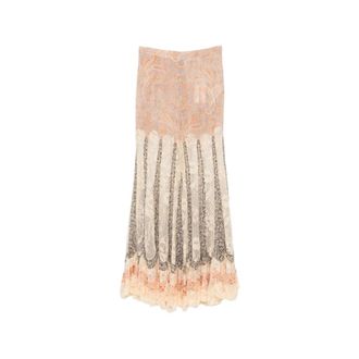 Zimmermann Pantalones anchos de seda con paneles Valiant - Trousers - Mujer - Rosa - S