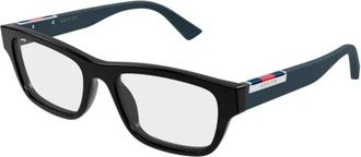 Gucci Glasses, male, Black, Size: 55 MM Rectangular Eyeglasses