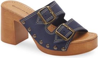 Chocolat Blu Mega Platform Sandal in Jeans Suede at Nordstrom, Size 9-9.5Us