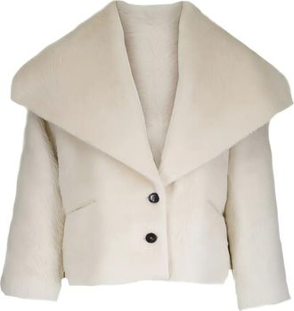 Kiton Cappotto con colletto oversize - Bianco