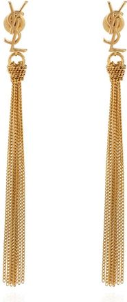 Saint Laurent Messing oorbellen - Dames - Oorbellen - Geel - ONE Size - Accessoires