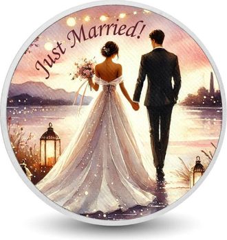 OEM Reci&eacute;n Casados - Paseo Al Anochecer Moneda De Plata De 1 Oz