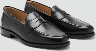 Mango Mocassini pelle fascetta nero - Uomo - 39 - MANGO MAN