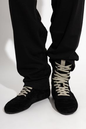 Rick Owens Quilted Minimal High Sneaks Sports Shoes, Mens, Black