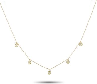 Luxury Bazaar 14K Yellow Gold 0.25ct Diamond Necklace NK02083-Y