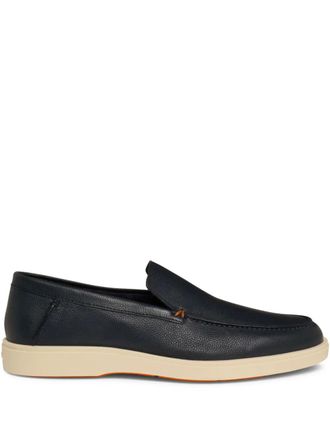 Santoni leather loafers - Blue