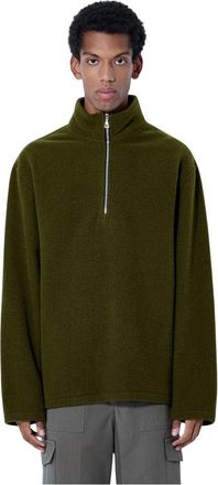 Rier Fleece Polo Sweatshirt - Heren - Fleece jassen - Groen - 2XL - Wol - Fitness