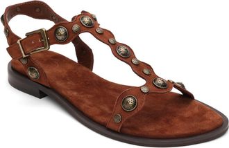 Ash Phanny Metallic Studded Ankle Strap Sandal in Tajine at Nordstrom, Size 11Us