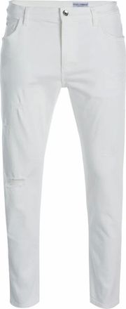 Dolce & Gabbana Broek - Heren - Jeans - Wit - Maat: L