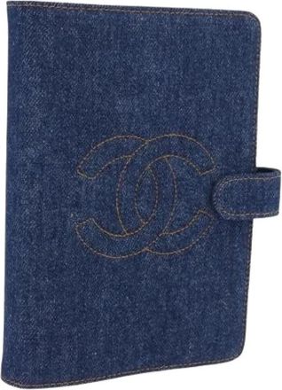 Chanel Pre-owned Day Planner Cover - Dames - Vintage Accessoires - Blauw - ONE Size - Vintage