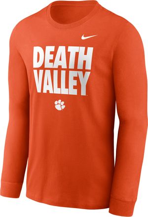 Nike Clemson Sideline Slogan Nike Mens Dri-FIT College Long-Sleeve T-Shirt in Orange | 02EW89MCLN-H2B