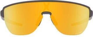 Oakley Corridor 142mm Semi Rimless Prizm Polarized Shield Sunglasses in Grey Jeans at Nordstrom Rack