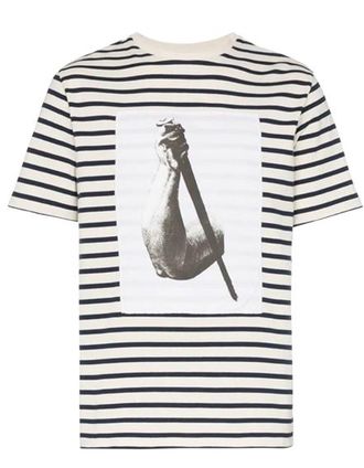 J.W.Anderson Striped Graphic T-shirt Size L