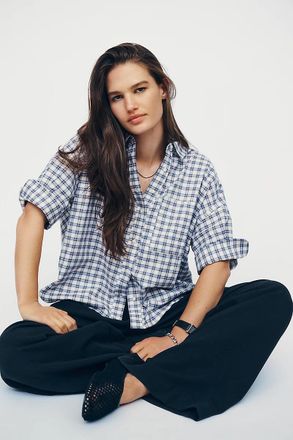 Maeve Mabel Boxy Oxford Shirt Top