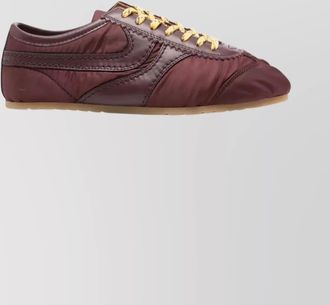Dries Van Noten low-top nylon running sneakers with leather inserts