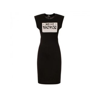 Just Cavalli Kleedjes - Dames - Korte kleedjes - Zwart - XS - Katoen - Kleedjes