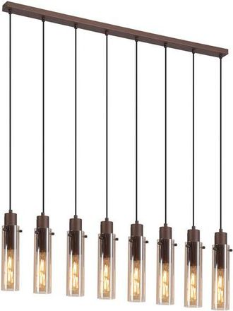 Searchlight Dimmbare Design Pendellampe Sweden, 8-flammig - Mocca/Amber