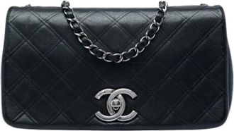 Chanel Pre-owned Vintage Schoudertas - Dames - Vintage Schoudertas - Zwart - ONE Size - Leer - Vintage