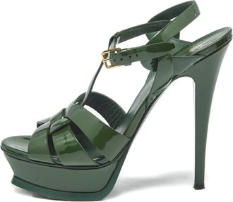 Saint Laurent Sandali con plateau - Verde