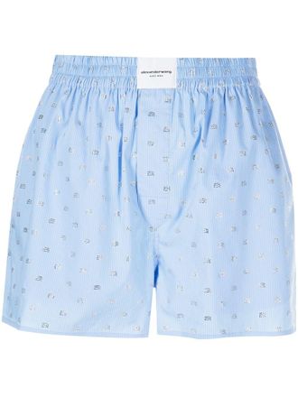 Alexander Wang Shorts met krijtstreep - Blauw