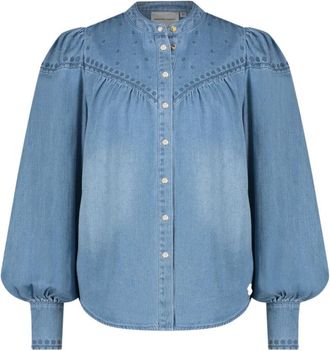 Fab By Fabienne Chapot Baker Blouse - Dames - Overhemden - Blauw - M - Denim - Overhemden