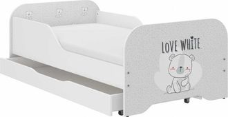 OEM Cama Infantil Miki 140x70 Osito Blanco