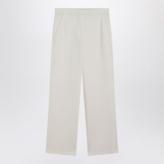 Max Mara Ivory Straight-Leg Trousers