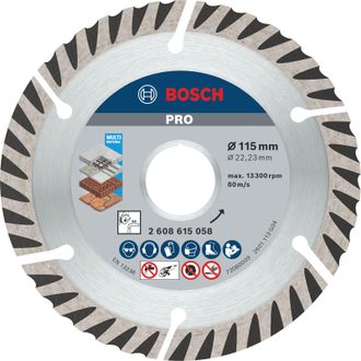 Bosch Pro Multi Material Diamantscheibe 115 X 22,23 Mm - 2608615058