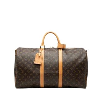 Louis Vuitton Pre-owned Weekend Bags, female, Brown, Size: ONE SIZE Pre-owned Keepall Bandouliere 50