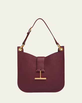 Tom Ford Tara Small Hobo Crossbody in Grained Leather