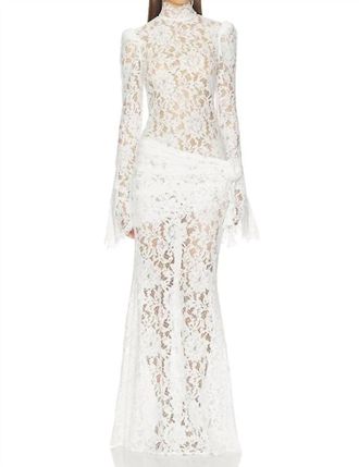 De La Vali Robe Bodita Maxi Dress In White
