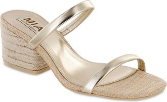 Mia Womens Isabeli Heel Sandals In Gold