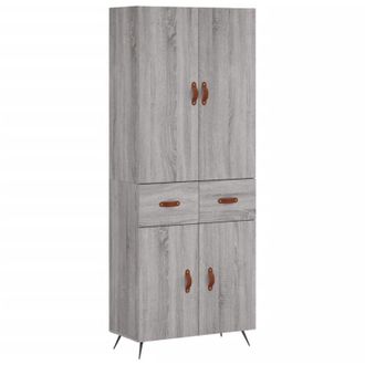 vidaXL Vidaxl - Highboard Grey Sonoma 69.5x34x180 cm Engineered Wood